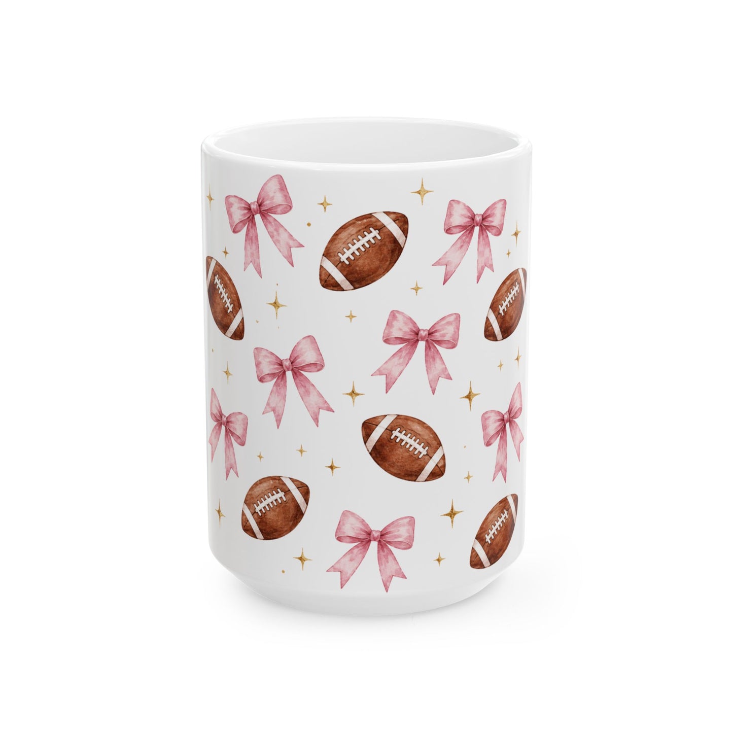 Football & Pink Bows Mug