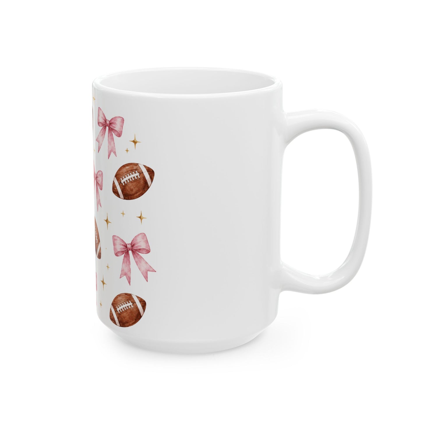 Football & Pink Bows Mug