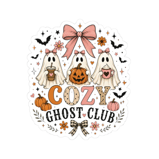 Cozy Ghost Club Sticker
