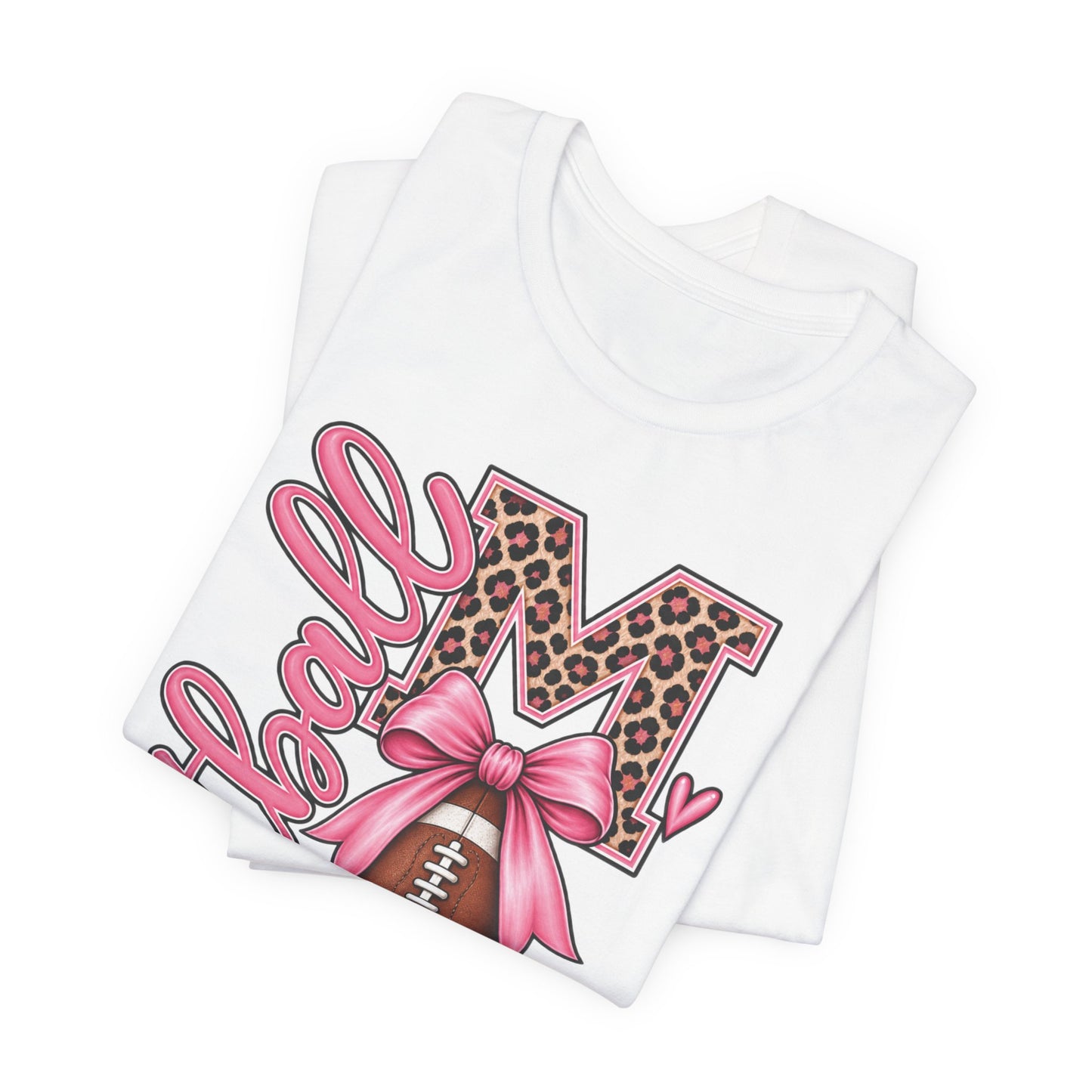 Football Mom Leopard & Bow Graphic Tee