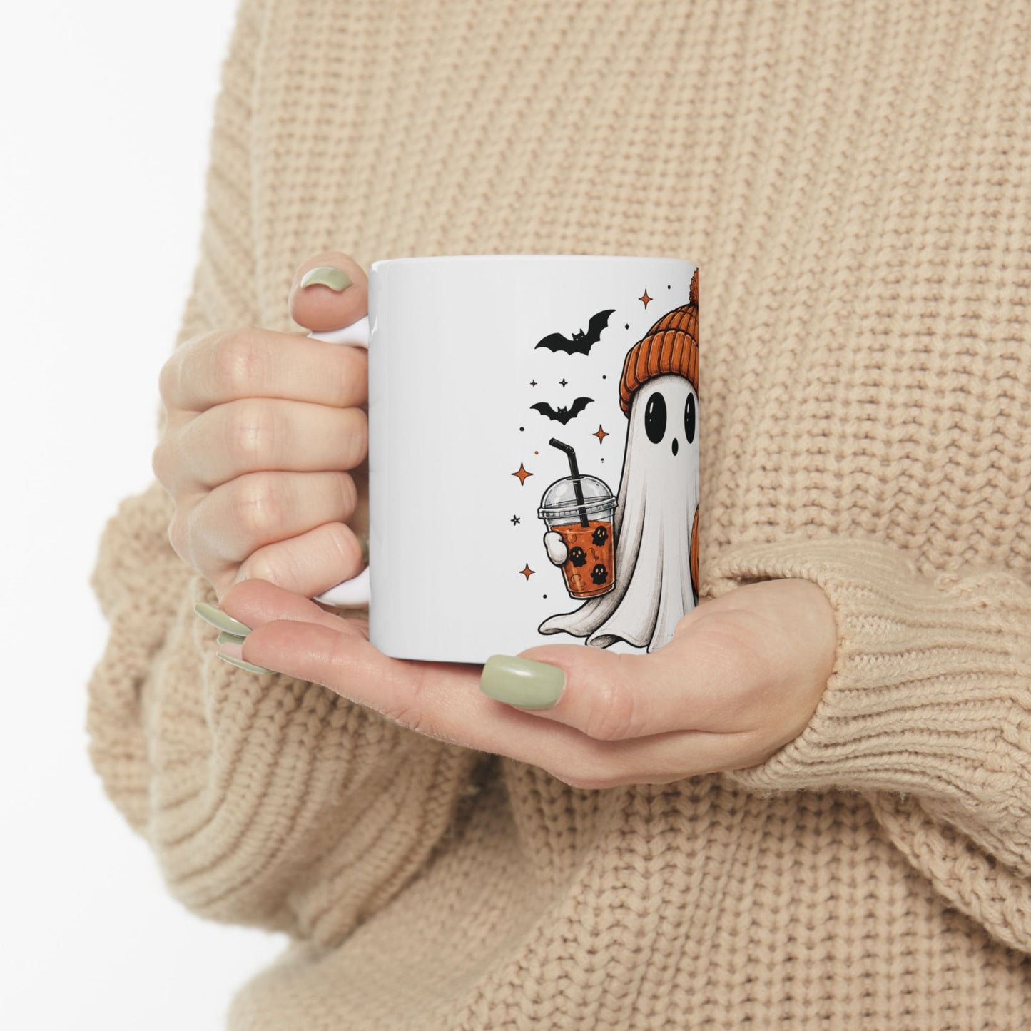 Cozy Ghost & Pumpkin Mug