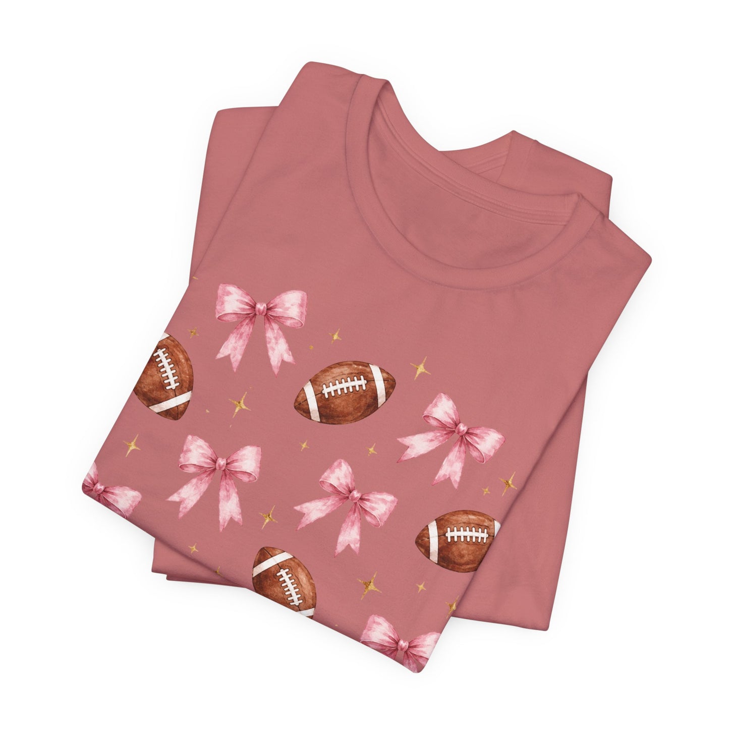 Football & Pink Bows Tee