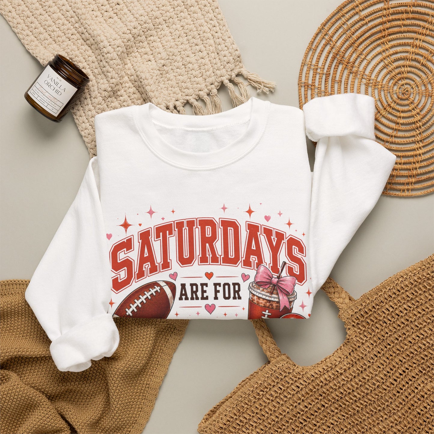 Saturdays Are For Football Crewneck Sweatshirt