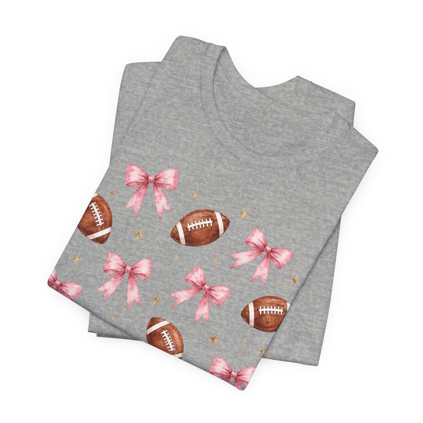 Football & Pink Bows Tee