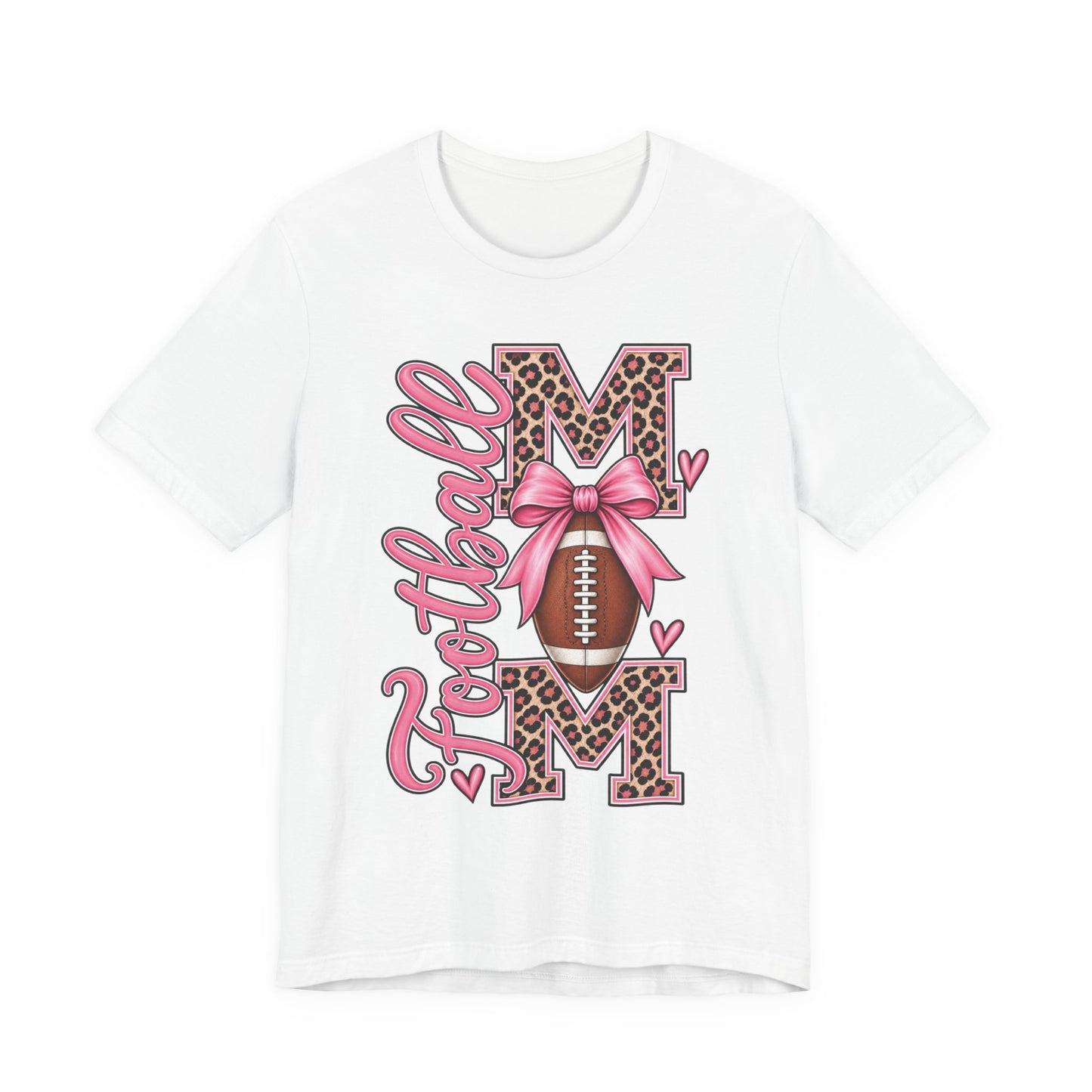 Football Mom Leopard & Bow Graphic Tee