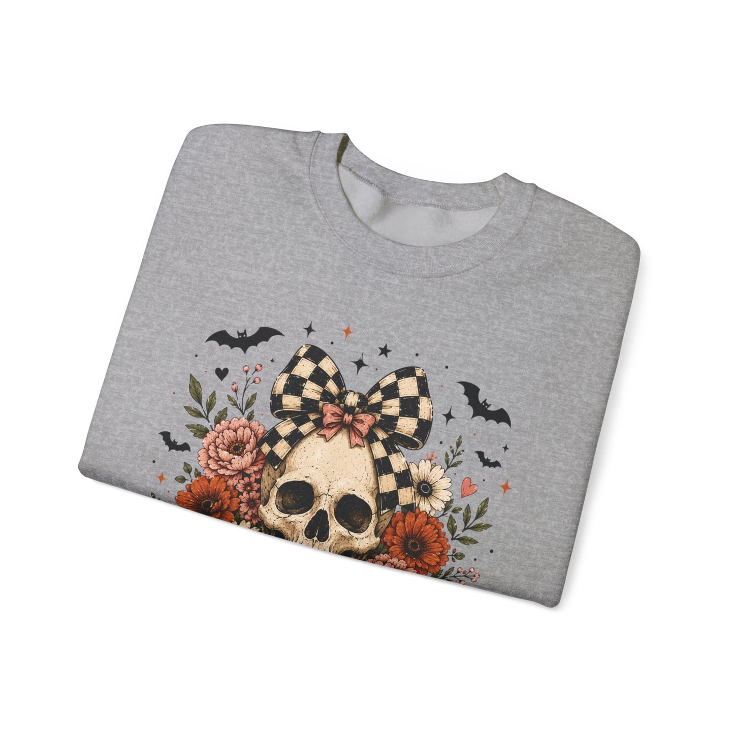 Floral Skull & Pumpkin Sweatshirt