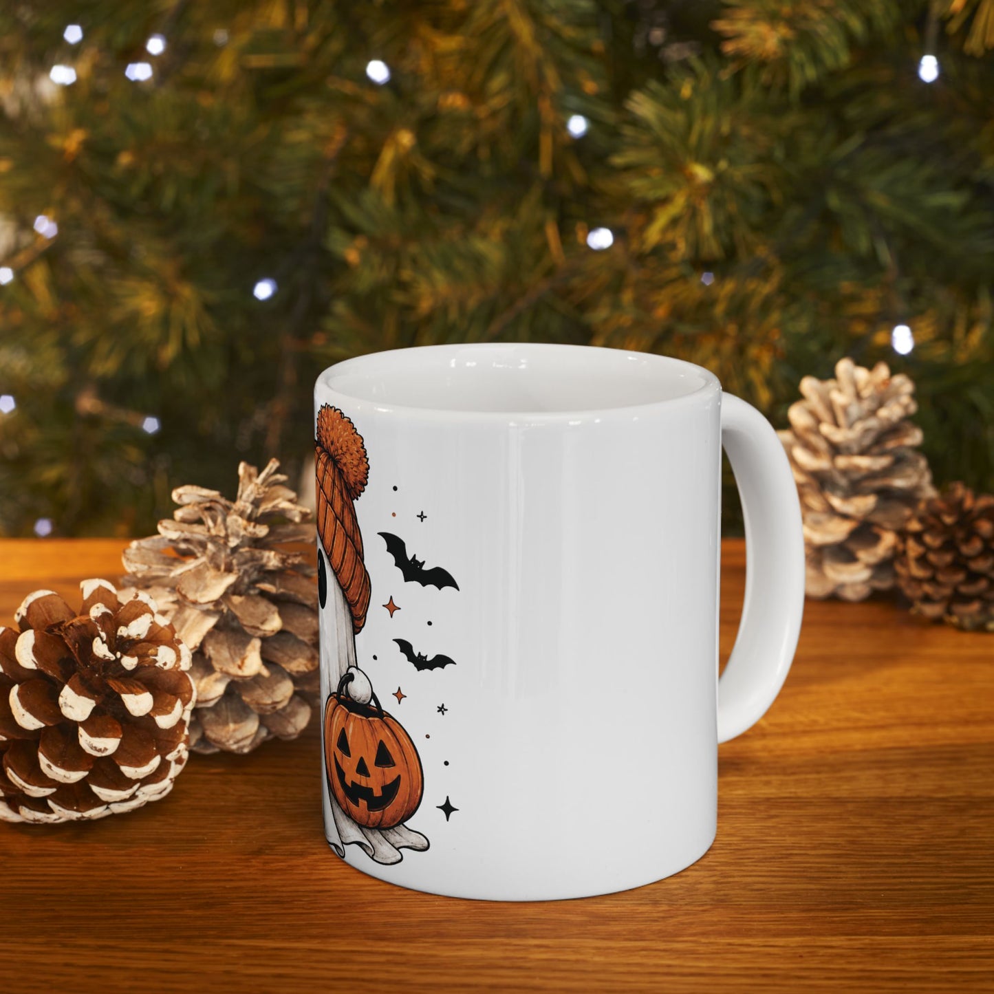 Cozy Ghost & Pumpkin Mug