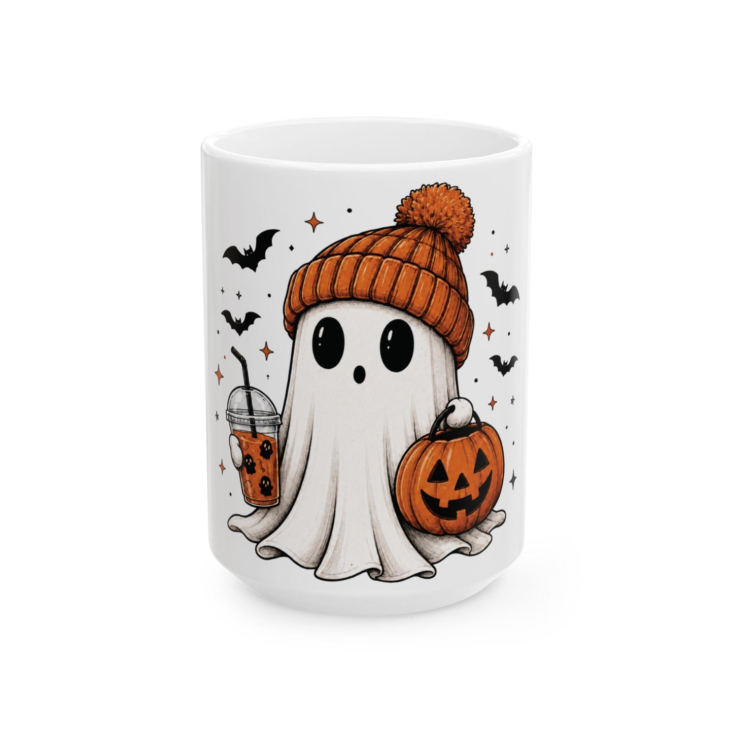 Cozy Ghost & Pumpkin Mug
