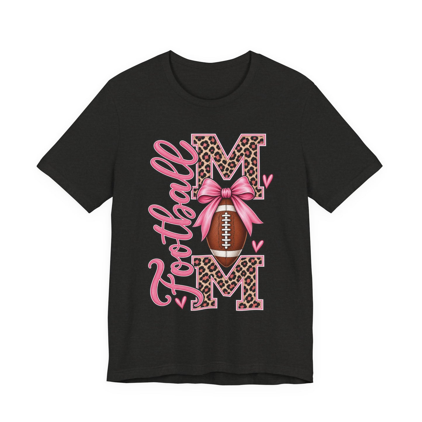 Football Mom Leopard & Bow Graphic Tee