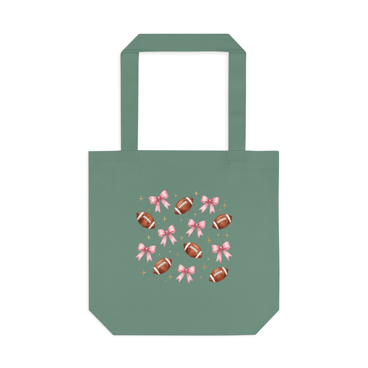 Football & Pink Bows Tote Bag