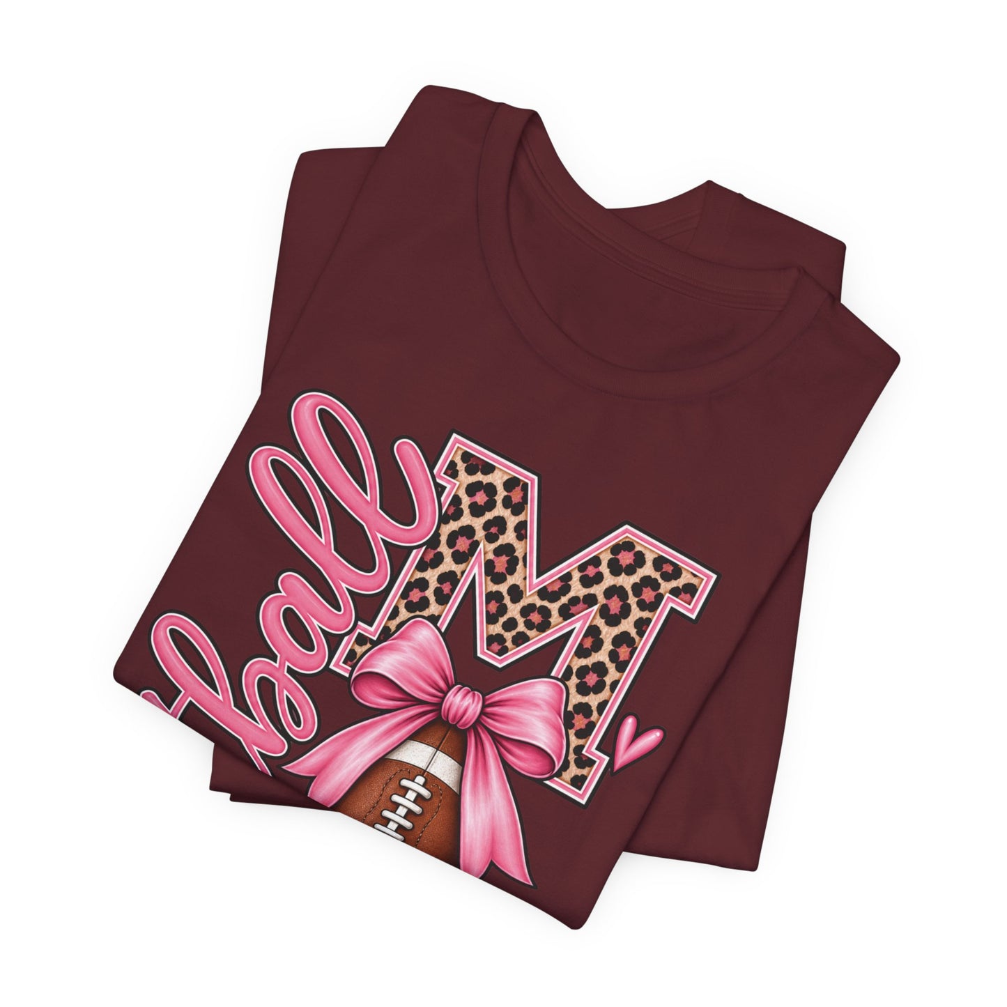 Football Mom Leopard & Bow Graphic Tee