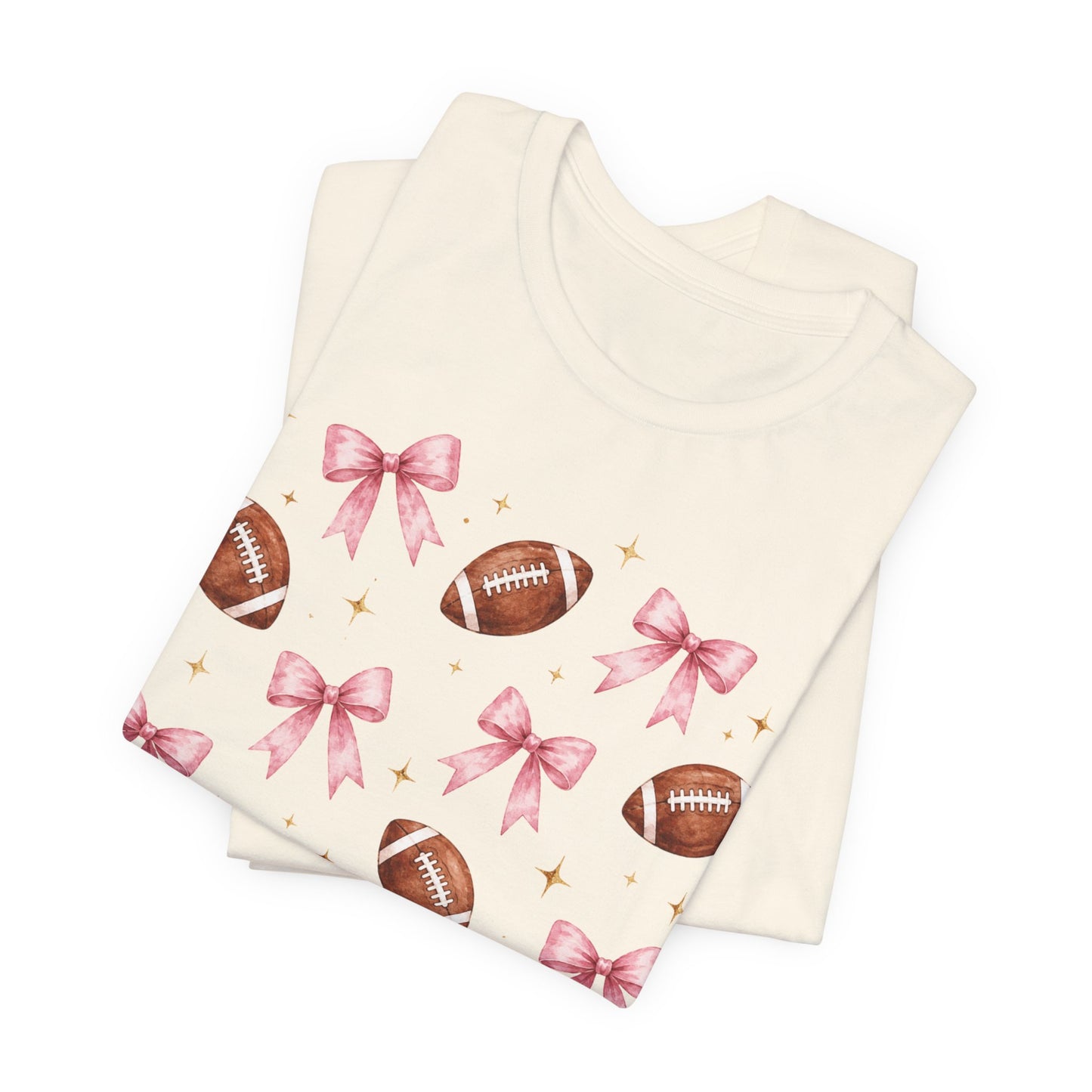 Football & Pink Bows Tee