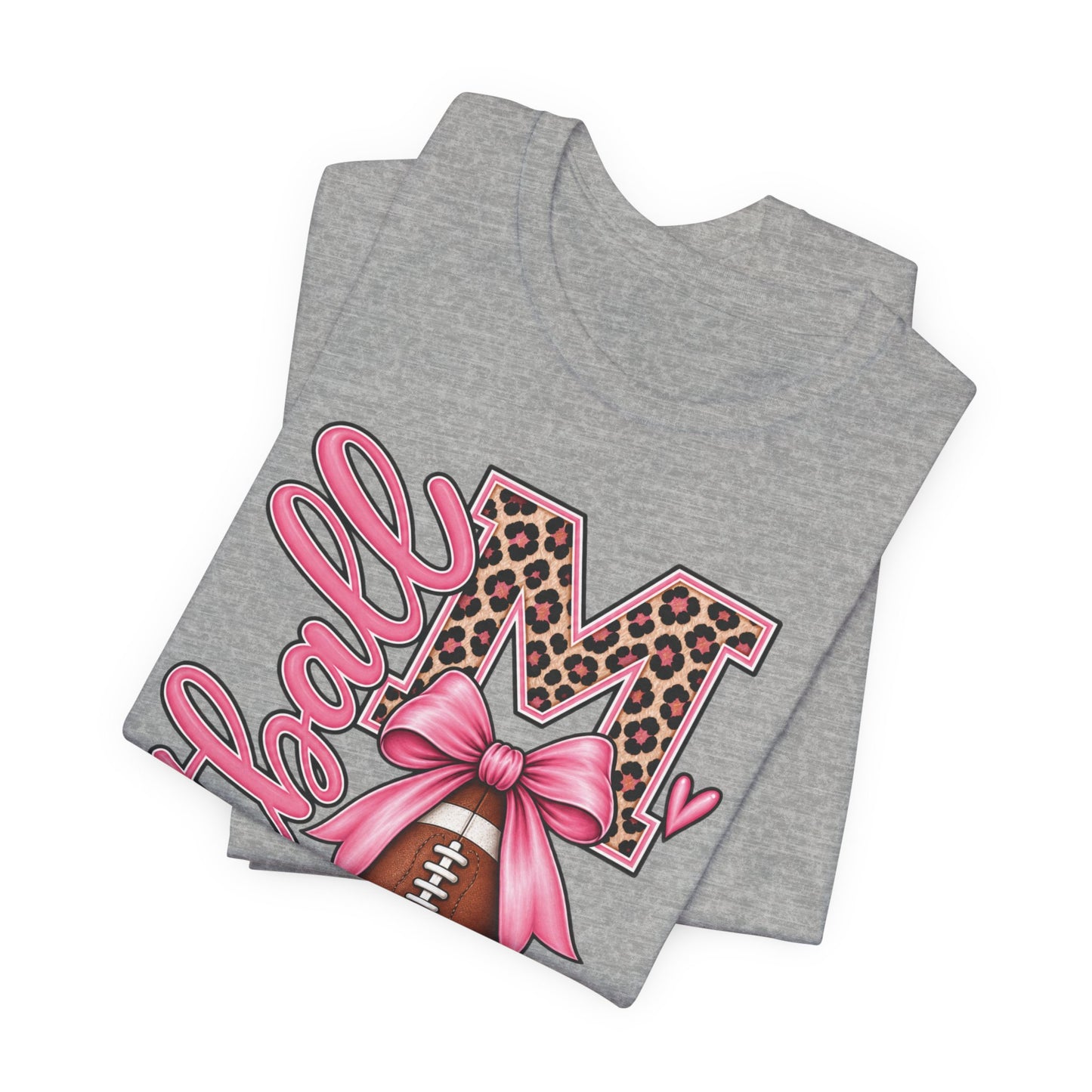 Football Mom Leopard & Bow Graphic Tee