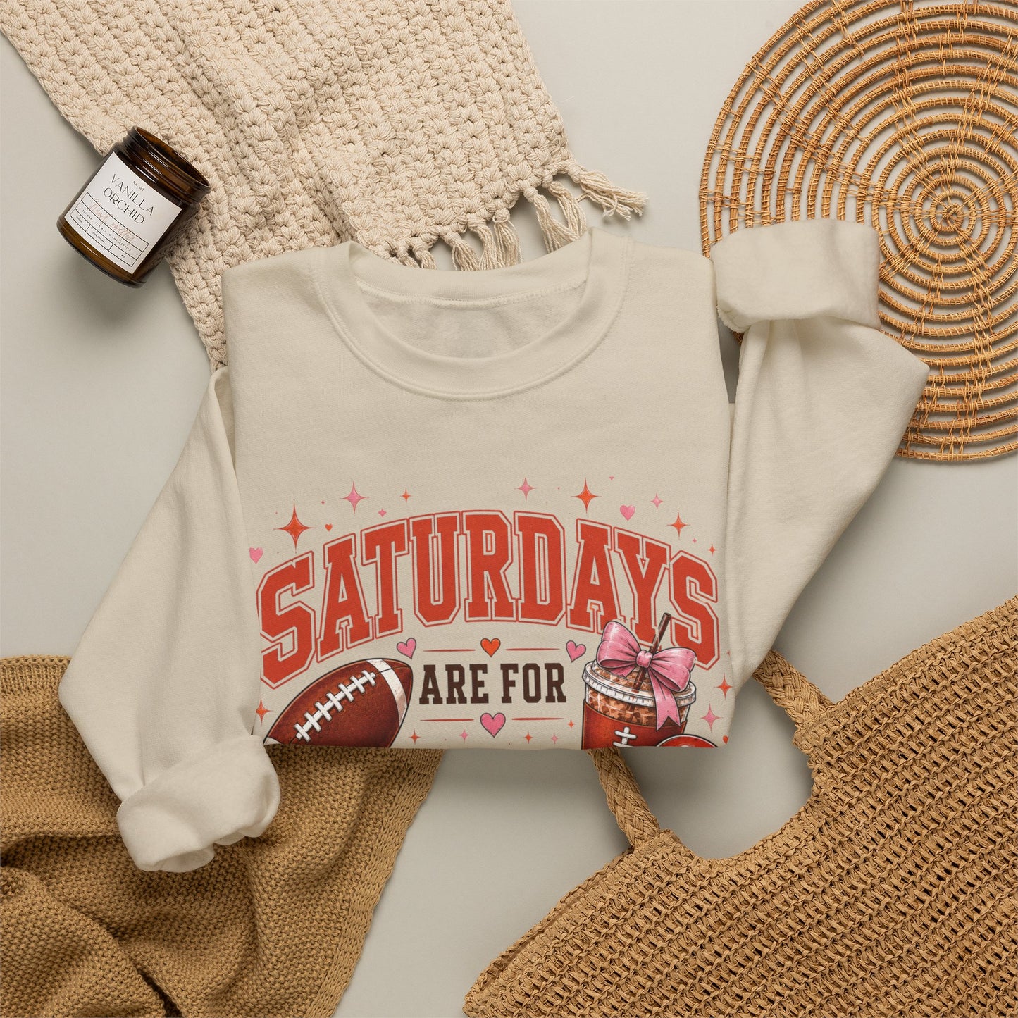Saturdays Are For Football Crewneck Sweatshirt