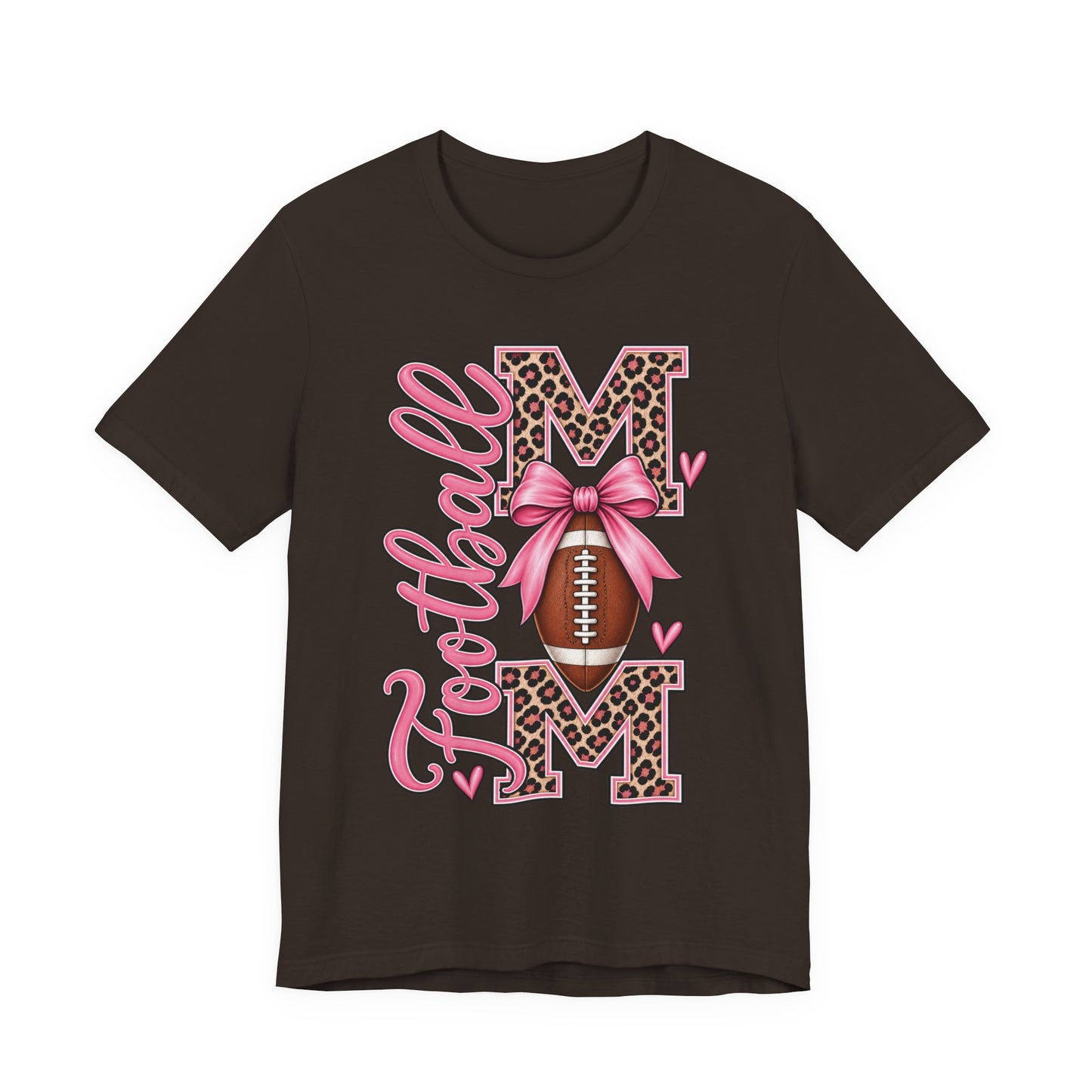 Football Mom Leopard & Bow Graphic Tee