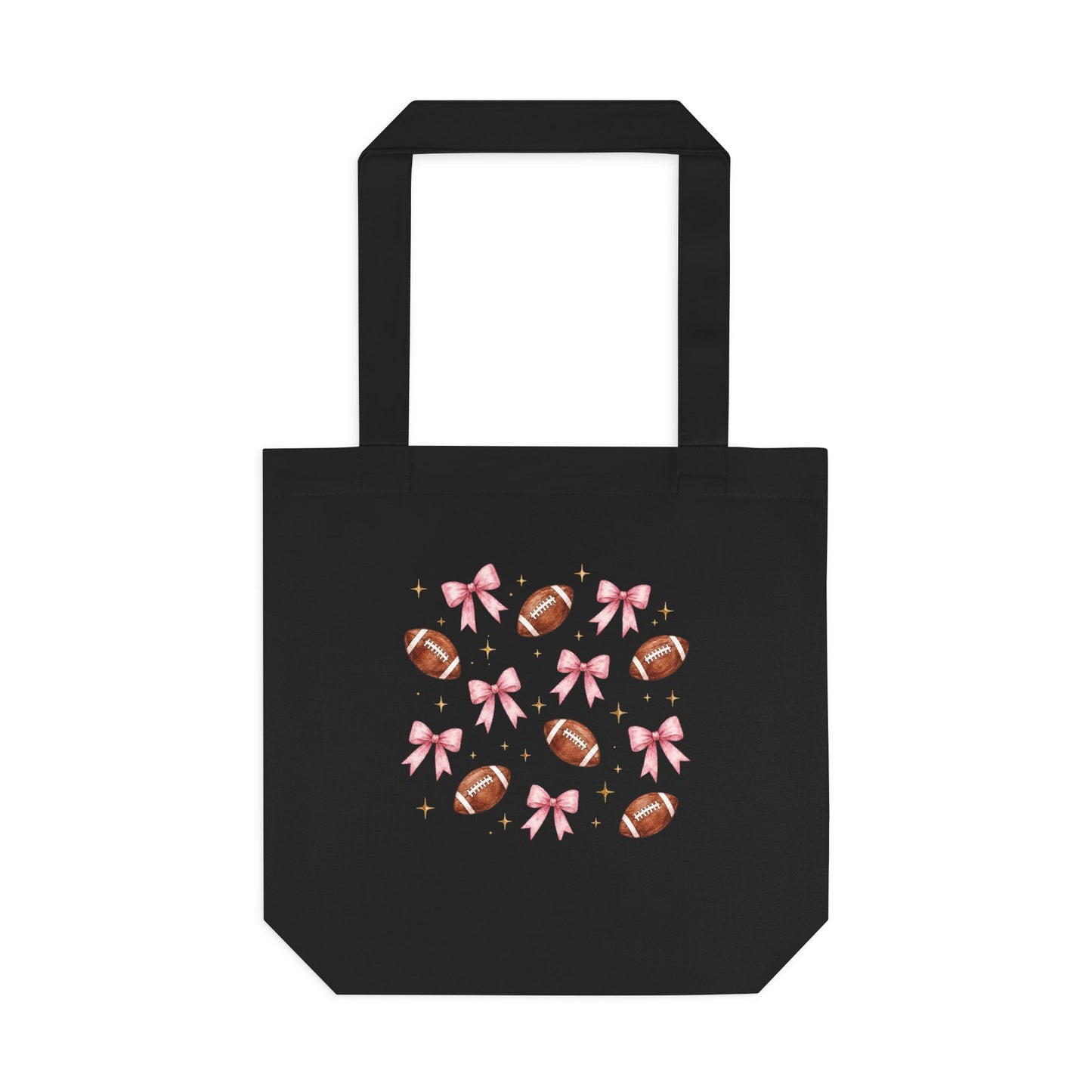 Football & Pink Bows Tote Bag